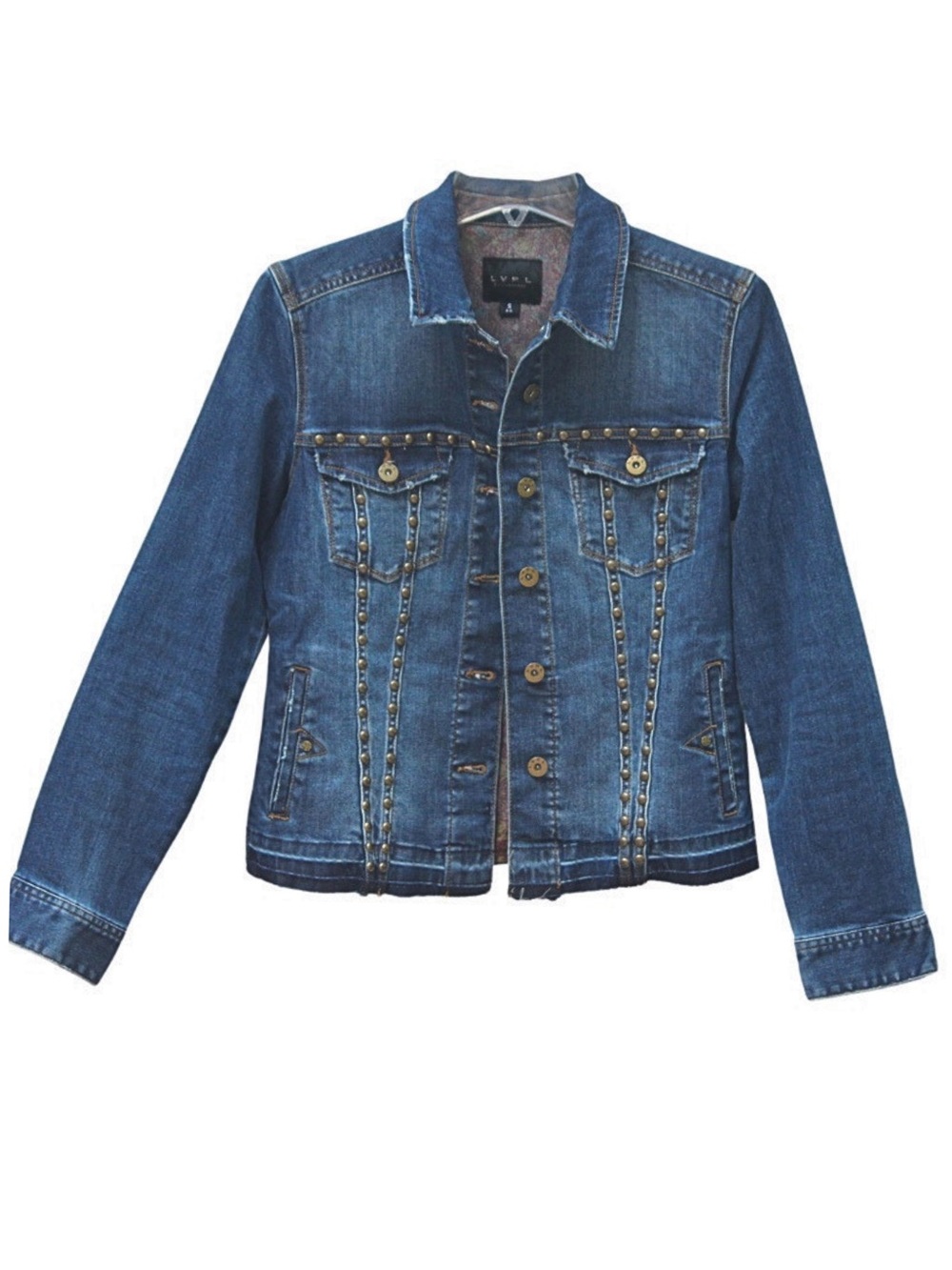 LVPL by Liverpool Studded Denim Jacket